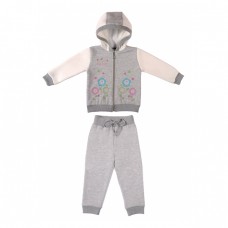 Спортивный костюм для девочки серый с молочным 28240-20, Garden Baby