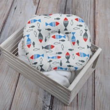 Подушка для новорожденных Цветные рыбки Украина