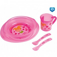 Набор посуды розовый 4/405, Canpol Babies