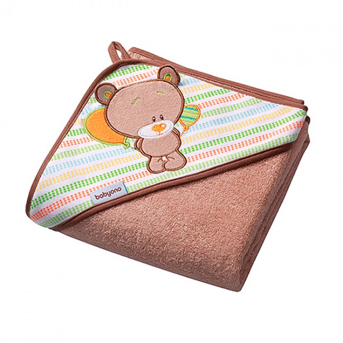 Полотенце для купания FROTTE Мишка коричневое, Baby Ono