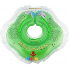 Круг для купания детей с погремушкой Baby Swimmer, салатовый