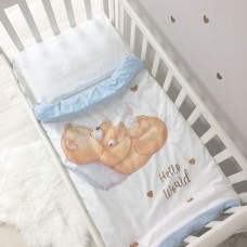 Комплект постельного белья Happy Baby голубой-3, Маленькая Соня