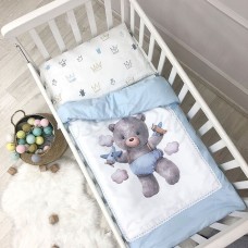 Комплект постельного белья Kids Toys Мишка голубой-3, Маленькая Соня